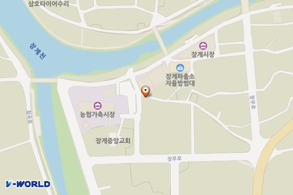 장계시장 앞 주차장 위치 지도 — 전북특별자치도 장수군 계남면 호덕리 560-3