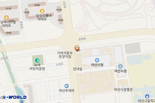 아산시청 위치 지도 — 충청남도 아산시 시민로 456