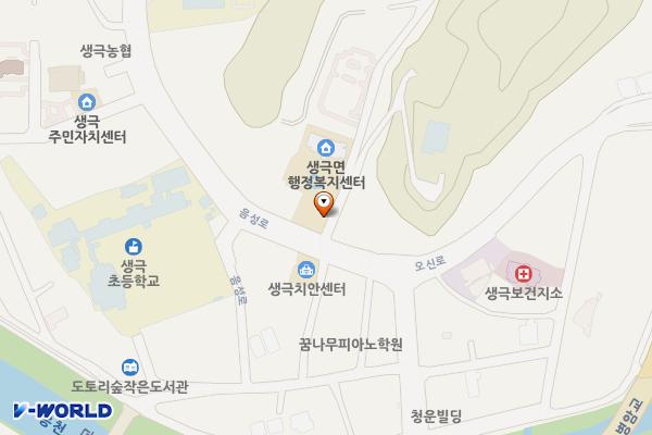 생극면행정복지센터 위치 지도 — 충청북도 음성군 생극면 음성로 1644