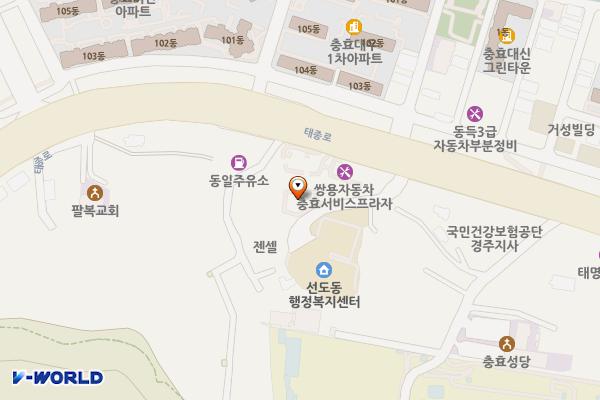 선도동사무소 위치 지도 — 경상북도 경주시 충효동 540-1