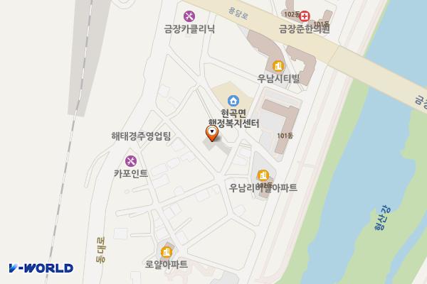 현곡면사무소 위치 지도 — 경상북도 경주시 현곡면 금장리 582-4