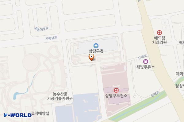 상당구청 위치 지도 — 충청북도 청주시 상당구 남일면 단재로 466