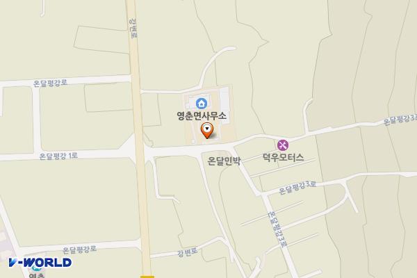 영춘면사무소 위치 지도 — 충청북도 단양군 영춘면 온달평강3로 9
