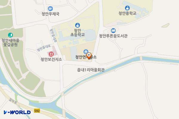청안면사무소 위치 지도 — 충청북도 괴산군 청안면 청안읍내로2길10