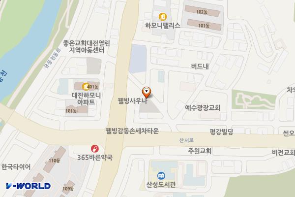 사정동 제2 공영주차장 위치 지도 — 대전광역시 중구 사정동 403번지