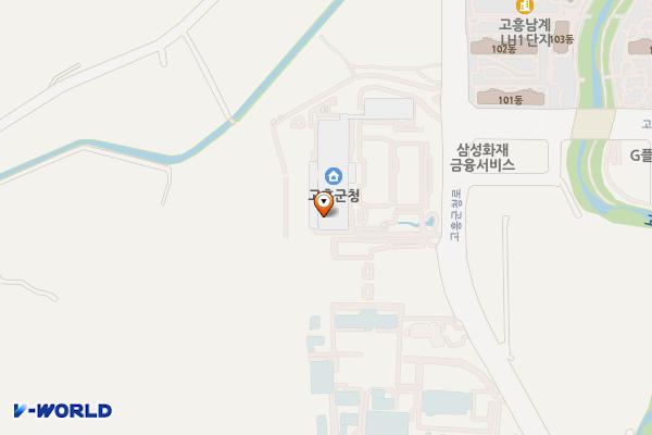 고흥군청 (신청사) 위치 지도 — 전남광주통합특별시 고흥군 등암리 186-11