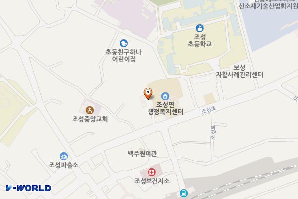 조성면사무소 위치 지도 — 전남광주통합특별시 보성군 조성면 조성로 119