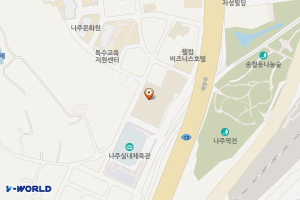 롯데마트 나주점 위치 지도 — 전남광주통합특별시 나주시 송월동 1106-2, 1층