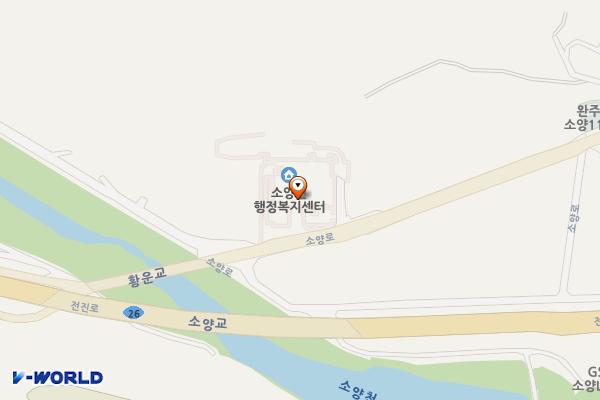 소양면 사무소 위치 지도 — 전북특별자치도 완주군 소양면 소양로 161