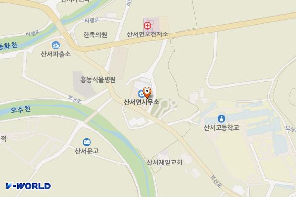 산서면 사무소 위치 지도 — 전북특별자치도 장수군 산서면 보산로 1858