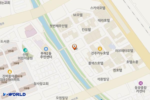 우아2동 공영주차장 위치 지도 — 전북특별자치도 전주시 덕진구 산정동 862