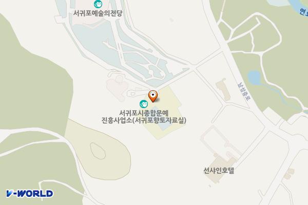 삼매봉도서관 위치 지도 — 제주특별자치도 서귀포시 남성중로 153번길 15
