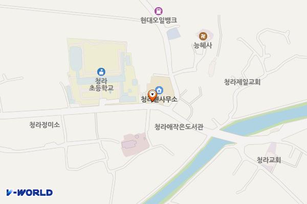 청라면 사무소 위치 지도 — 충청남도 보령시 청라면 원모루길 219