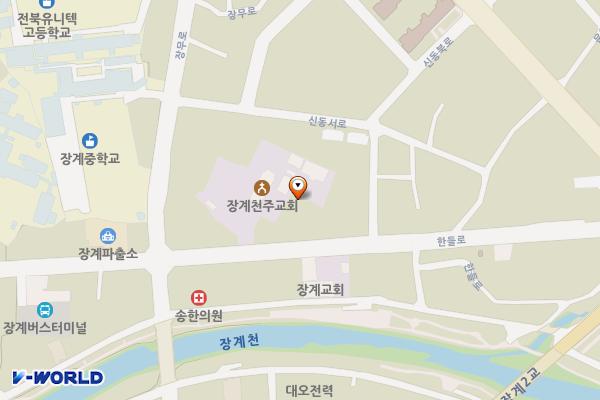 장계농협마트주차장 위치 지도 — 전북특별자치도 장수군 장계면 한들로 117