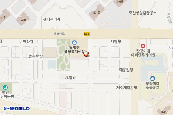 탕정면사무소 위치 지도 — 충청남도 아산시 탕정면 탕정면로 36