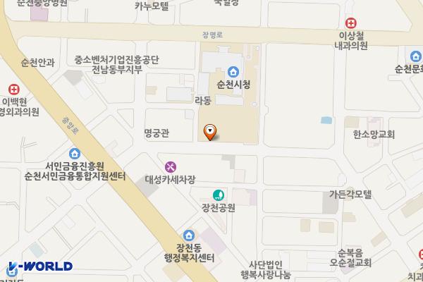 순천시청 위치 지도 — 전남광주통합특별시 순천시 장명로 30