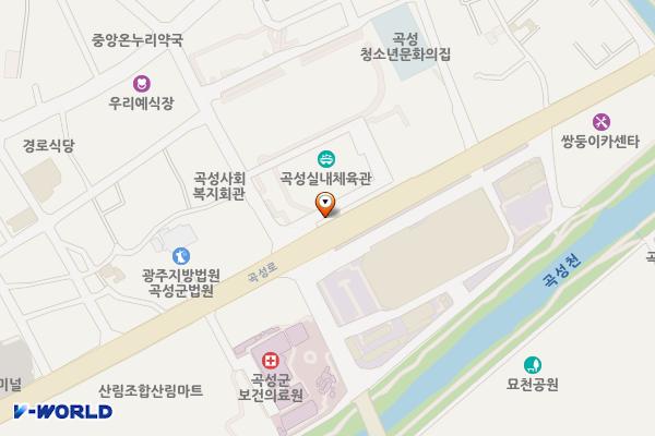 레저문화센터(곡성문화원) 위치 지도 — 전남광주통합특별시 곡성군 곡성읍 읍내리 256 