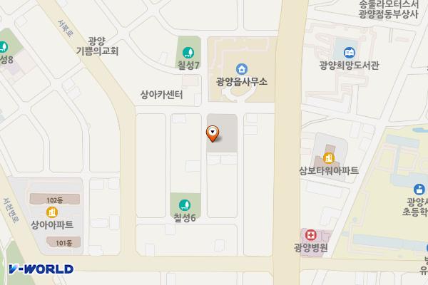광양읍사무소 앞 주차장 위치 지도 — 전남광주통합특별시 광양시 광양읍 칠성리 948-1