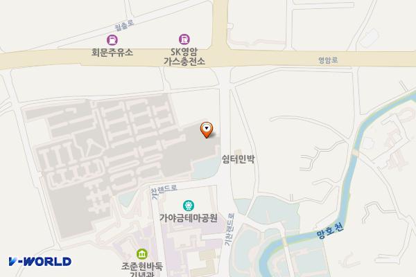 영암읍 기찬랜드 주차장 위치 지도 — 전남광주통합특별시 영암군 영암읍 회문리 417-2