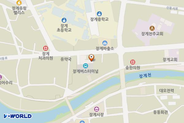 터미널주변 생태주차장 위치 지도 — 전북특별자치도 장수군 장계면 한들로 90-1