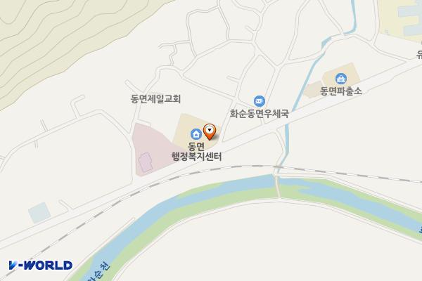 동면 행정복지센터 위치 지도 — 전남광주통합특별시 화순군 동면 충의로 745