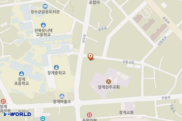 장계공영주차장 위치 지도 — 전북특별자치도 장수군 장계면 신동서로 6