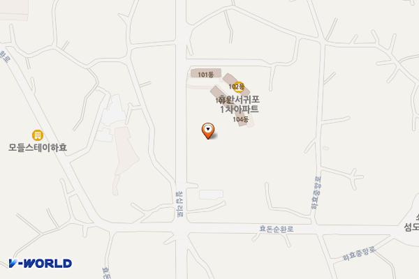 하효마을다목적회관 위치 지도 — 제주특별자치도 서귀포시 칠십리로 740(하효동)