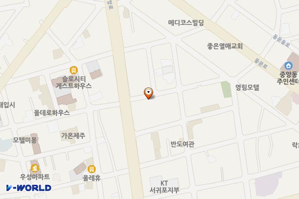 중앙공영주차장 위치 지도 — 제주특별자치도 서귀포시 서귀동 291-63(3)