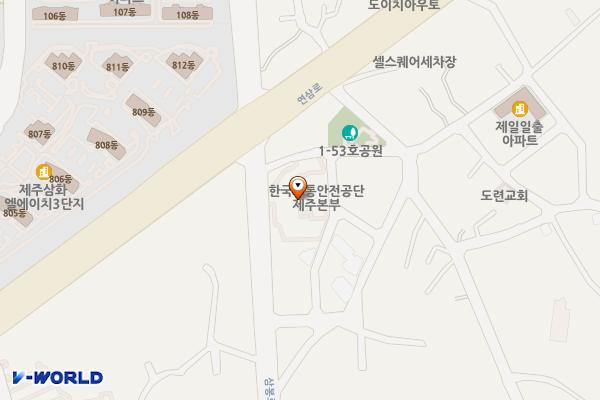 한국교통안전공단제주자동차검사소 위치 지도 — 제주특별자치도 제주시 삼봉로 79(도련2동)
