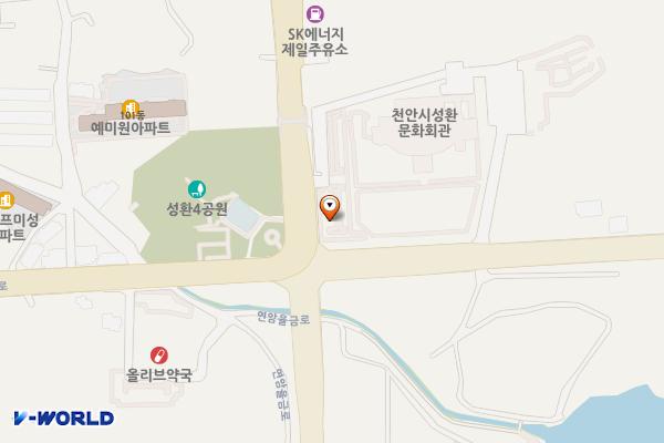성환문화회관 위치 지도 — 충청남도 천안시 서북구 성환읍 성진로 15