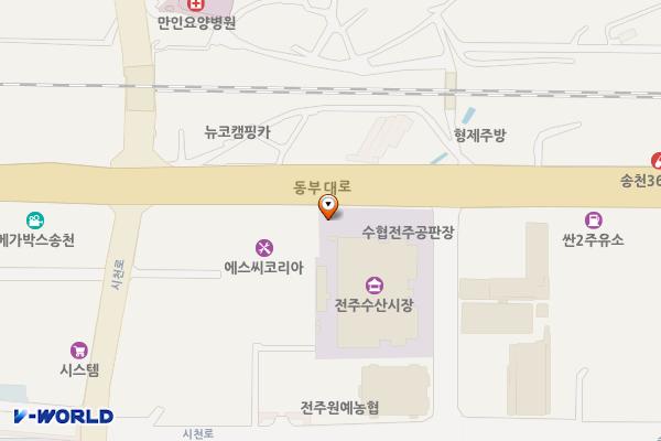 수협중앙회 전주공판장 위치 지도 — 전북특별자치도 전주시 덕진구 동부대로 1179