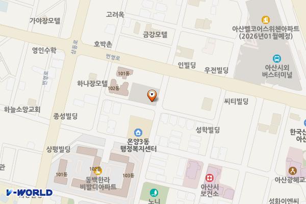 모종동 제1공영주차장 위치 지도 — 충청남도 아산시 모종동 562-4
