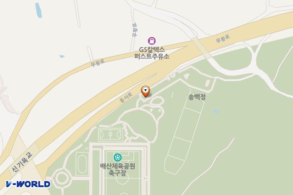 배산체육공원 위치 지도 — 전북특별자치도 익산시 동서로 5-40