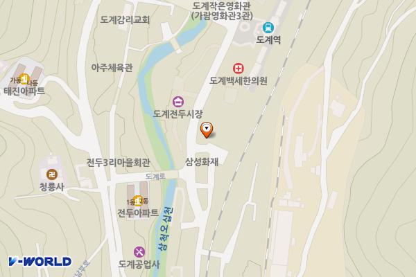 도계종합회관 주차장 위치 지도 — 강원특별자치도 삼척시 도계읍 도계로 202