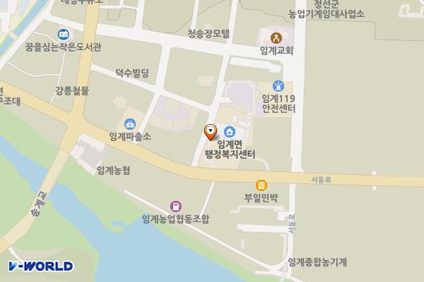 임계면사무소 위치 지도 — 강원특별자치도 정선군 임계면 서동로 4575