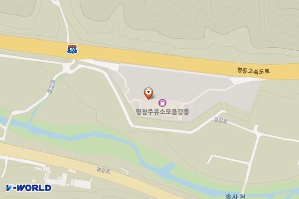 평창(강릉) 휴게소 위치 지도 — 강원특별자치도 평창군 용평면 경강로 2159-58