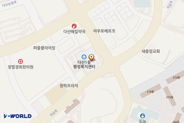 다산행정복지센터 위치 지도 — 경기도 남양주시 다산중앙로 7