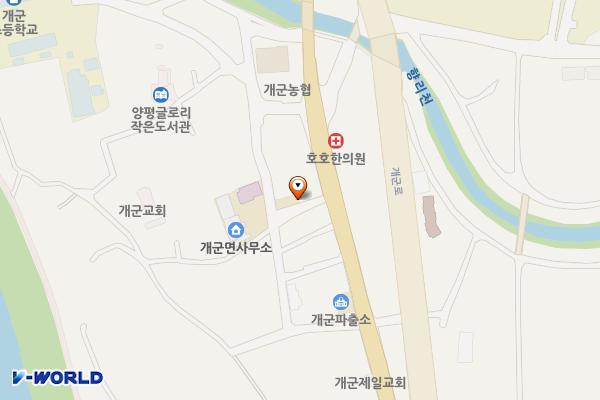 개군면사무소 위치 지도 — 경기도 양평군 개군면 하자포길33번길 8