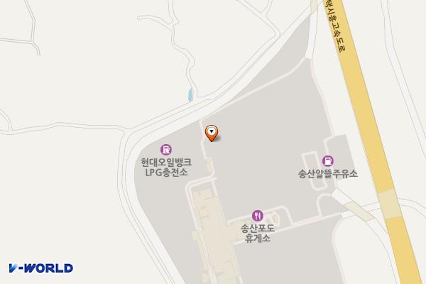 송산포도(평택) 휴게소 위치 지도 — 경기도 화성시 송산면 평택시흥고속도로 25