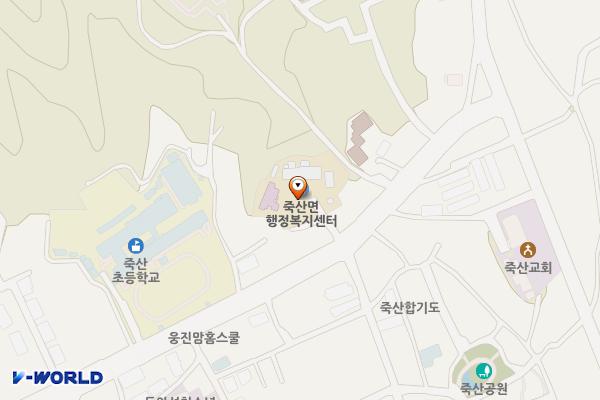 죽산면사무소 위치 지도 — 경기도 안성시 죽산면 죽산초교길 57-1