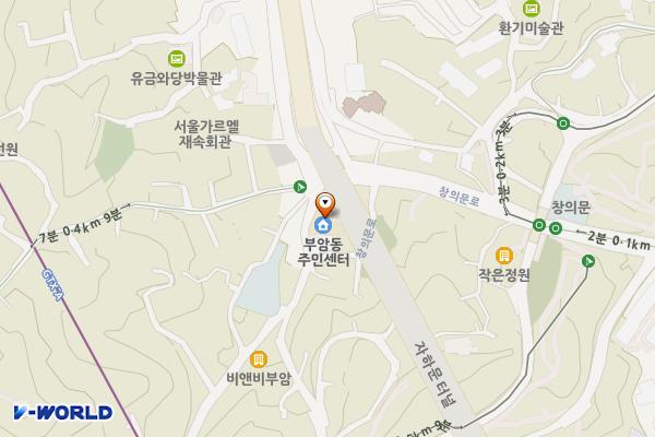 부암동 주민센터 위치 지도 — 서울특별시 종로구 창의문로 145