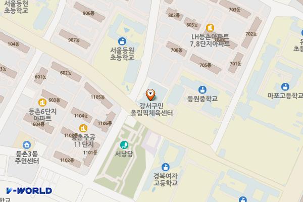강서구민올림픽체육센터 위치 지도 — 서울특별시 강서구 화곡로65길62