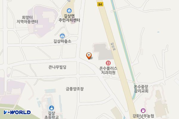 온수리 공영 주차장 위치 지도 — 인천광역시 강화군 길상면 온수리 546-34