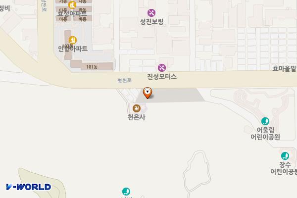 인천나비공원 주차장 위치 지도 — 인천광역시 부평구 청천동 125-3