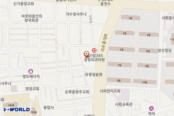 신기남부종합시장 주차장 위치 지도 — 인천광역시 미추홀구 주안동 1311-17