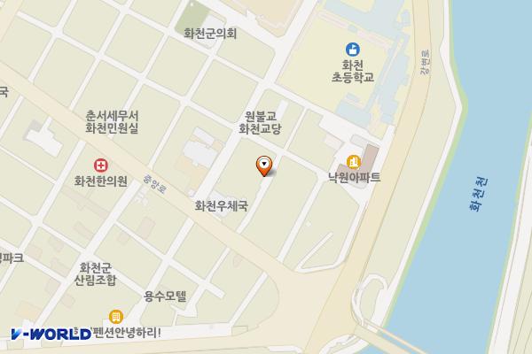 선등거리 주차타워 위치 지도 — 강원특별자치도 화천군 화천읍 하리 16-6