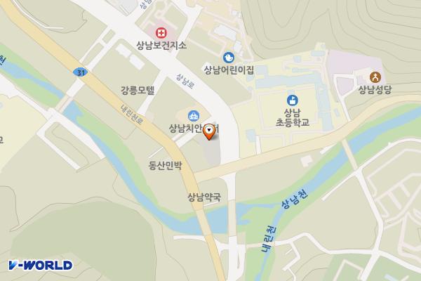상남 제1공영주차장 위치 지도 — 강원특별자치도 인제군 상남면 상남리 121-1