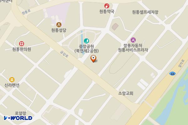 원통 주차장 위치 지도 — 강원특별자치도 인제군 북면 원통리 682-1