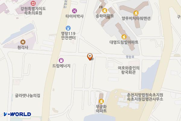 영랑동 공영주차장 위치 지도 — 강원특별자치도 속초시 영랑동 184-2