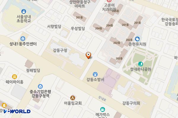 강동구청 위치 지도 — 서울특별시 강동구 성내로 25